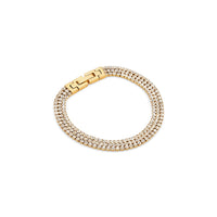 Trinity Crystal Tennis Chain Bracelet (Gold)