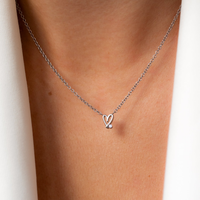 Stories Doodle Heart Necklace (Silver)