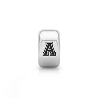 Varsity Font Initial Bead (Silver)