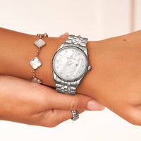 Silver Pearl Link Belgravia 36 Watch