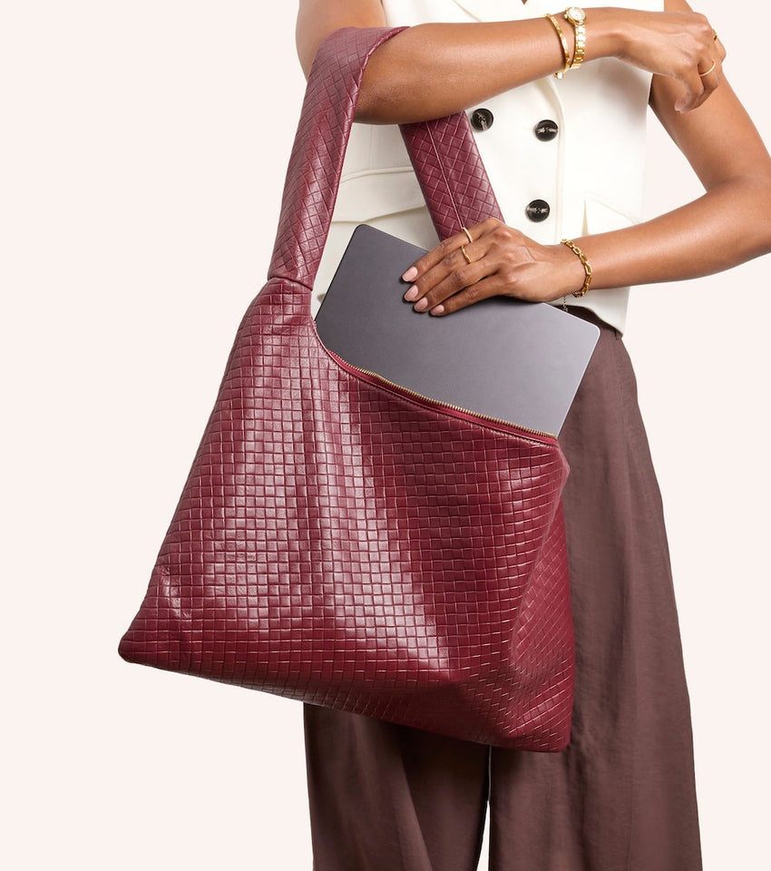 Milan Leather Bag (Burgundy)