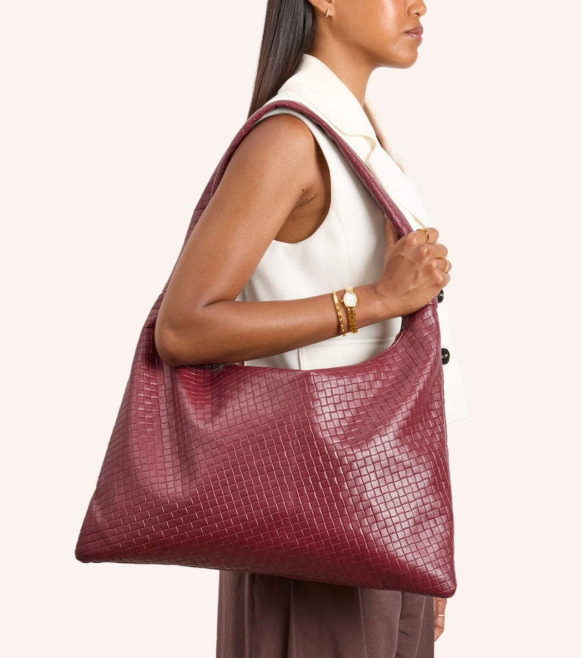 Milan Leather Bag (Burgundy)