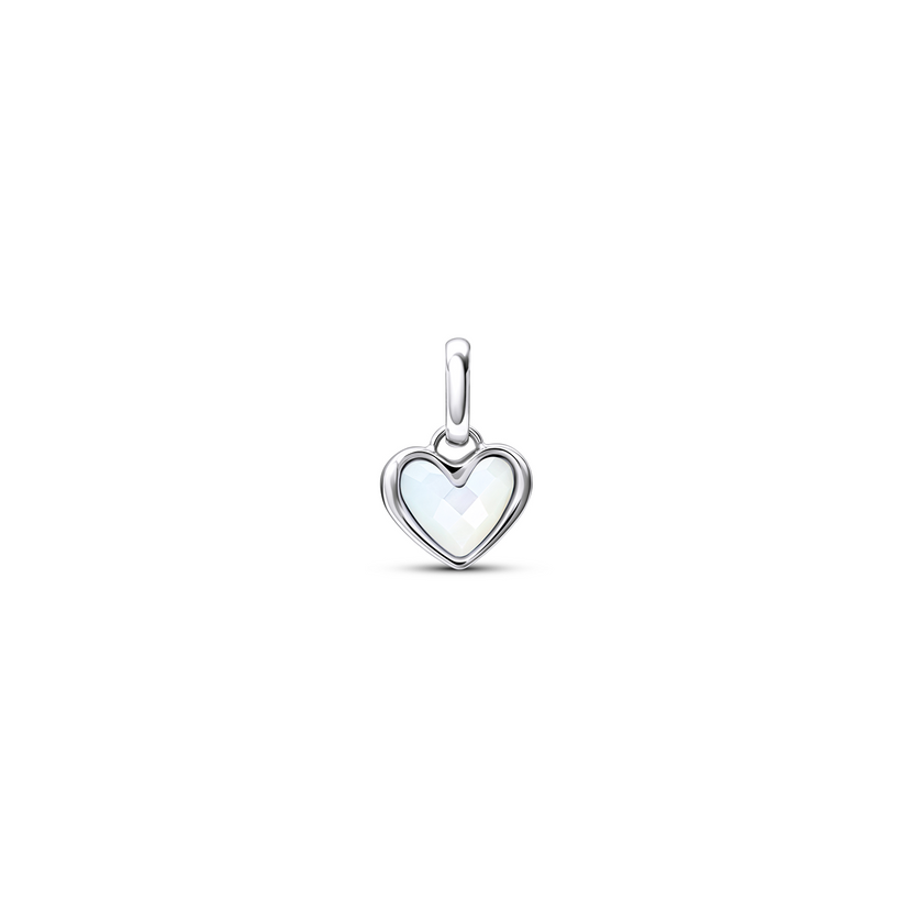 White Quartz Heart Pendant (Silver)