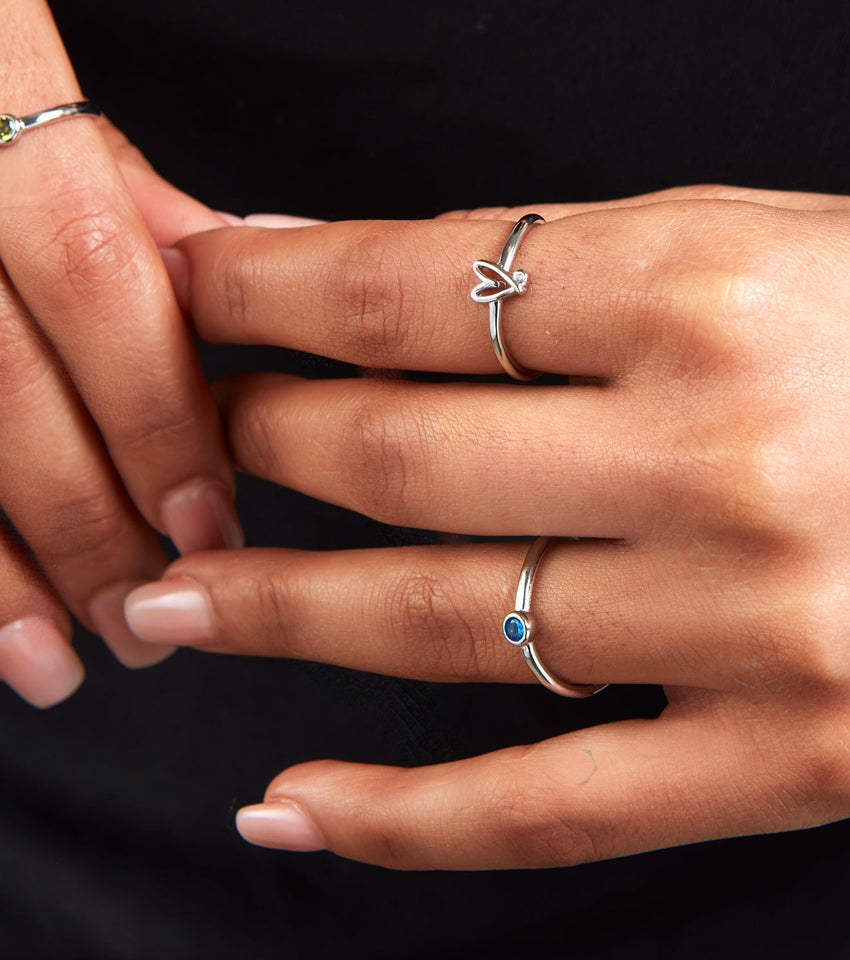 Birthstone Ring (Silver)