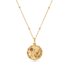 Custom Zodiac Coin Necklace (Gold)