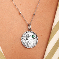 Custom Zodiac Coin Necklace (Silver)