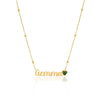 Birthstone Name Necklace (Gold)