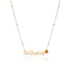 Birthstone Name Necklace (Rose Gold)