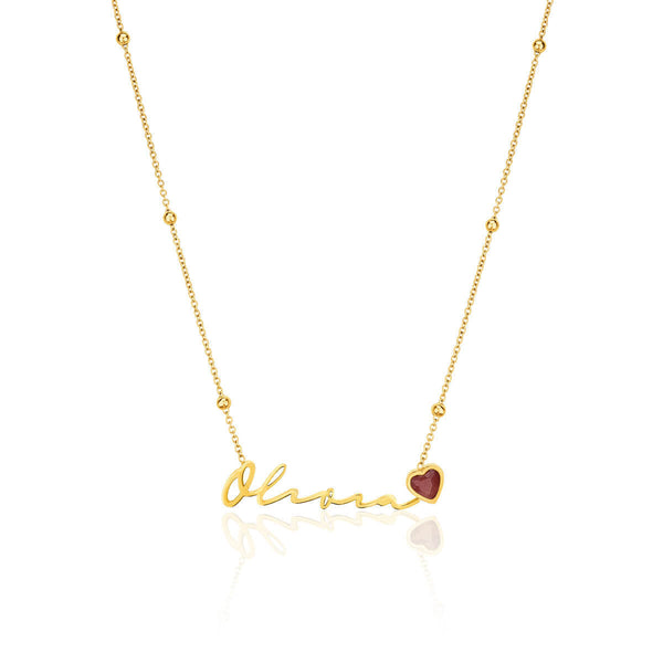 Heart Curb Chain Necklace- Abbott Lyon