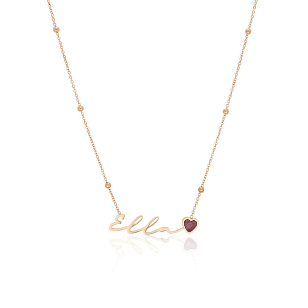 Heart Figaro Chain Necklace & Bracelet Bundle (Rose Gold)