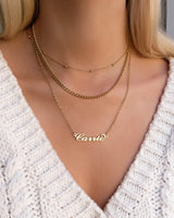 Carrie Name Necklace (Gold)