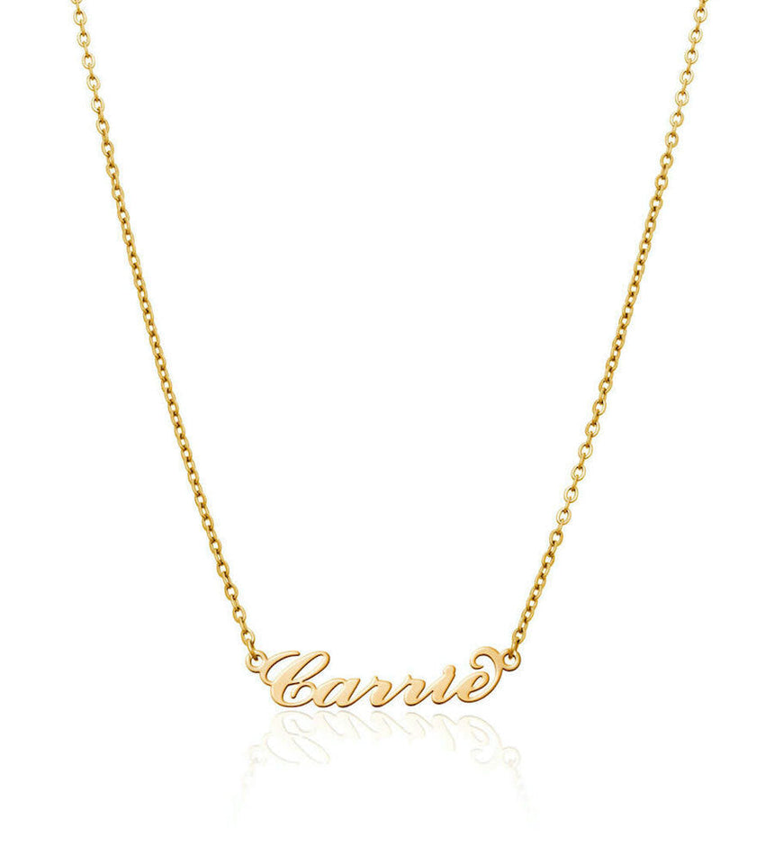 Carrie Name Necklace (Gold)