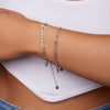 Crystal Paperclip Chain Bracelet (Silver)