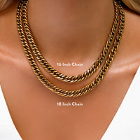 Curb Chain Necklace (Gold)