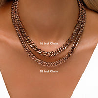 Curb Chain Necklace (Rose Gold)