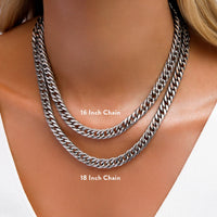 Curb Chain Necklace (Silver)