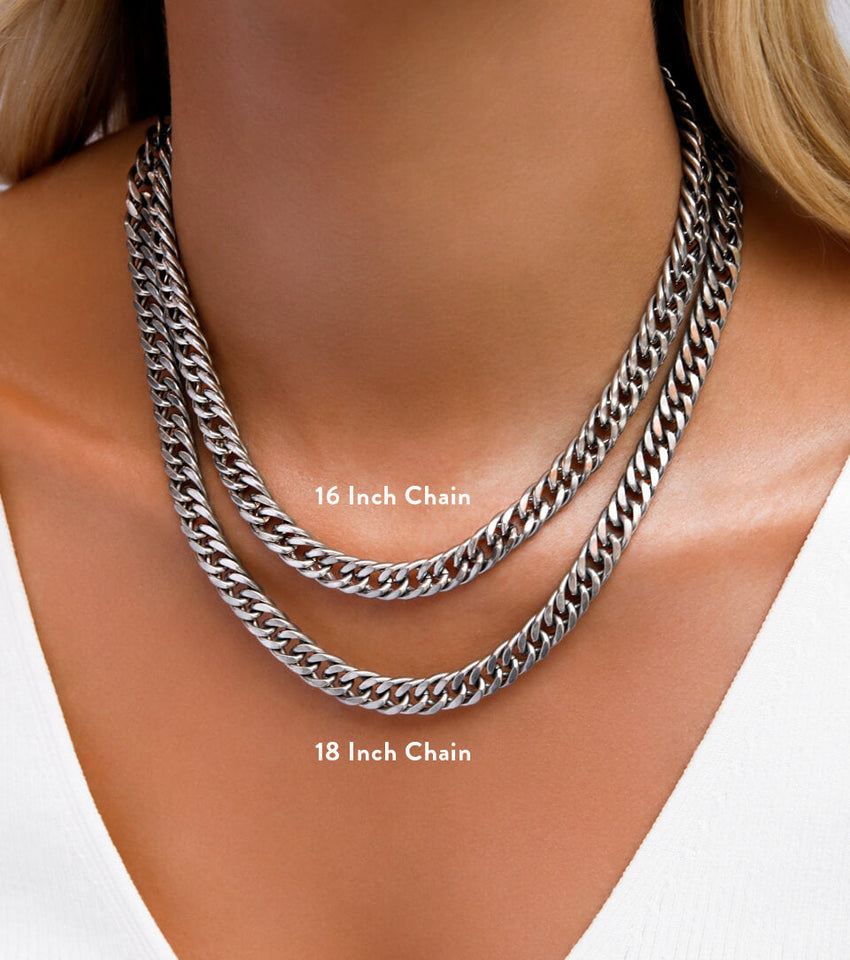 Curb Chain Necklace (Silver)