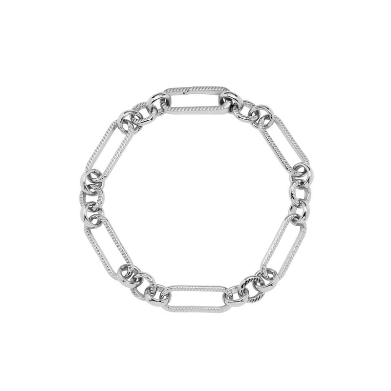 Figaro Chain Bracelet (Silver)