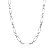 Figaro Chain Necklace (Silver)