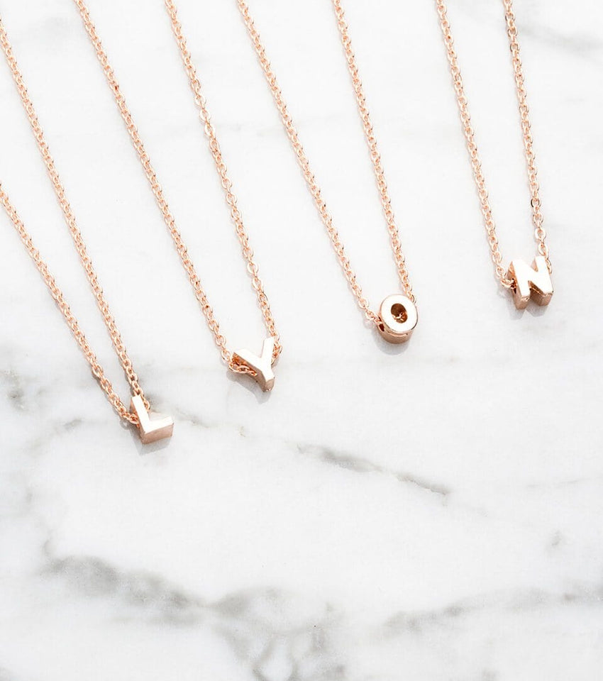 Initial Bracelet Bundle (Rose Gold)