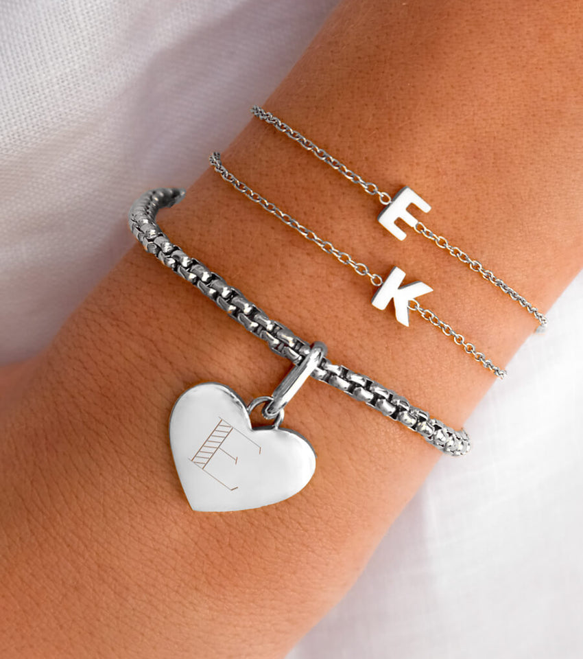 Initial Bracelet Bundle (Silver)