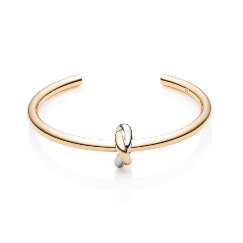 Sports Luxe Watch & Knot Bangle Set (Gold)
