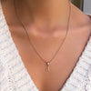 Lowercase Initial Fine Chain Necklace (Rose Gold)