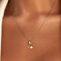 Lowercase Initial Pendant (Rose Gold)