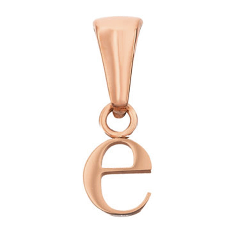 Lowercase Initial Pendant (Rose Gold)