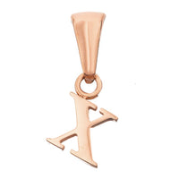 Lowercase Initial Pendant (Rose Gold)