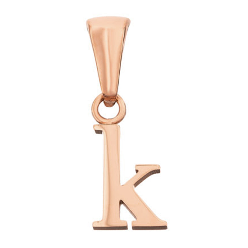 Lowercase Initial Pendant (Rose Gold)