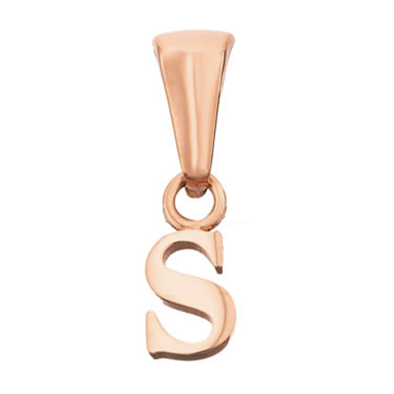 Lowercase Initial Pendant (Rose Gold)