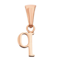 Lowercase Initial Pendant (Rose Gold)