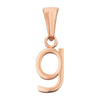 Lowercase Initial Pendant (Rose Gold)