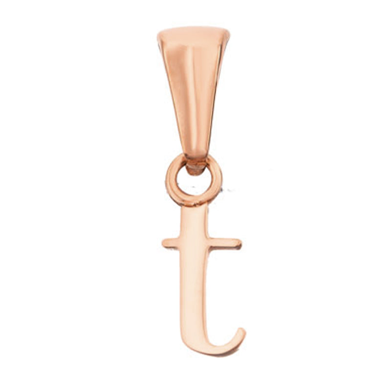 Lowercase Initial Pendant (Rose Gold)