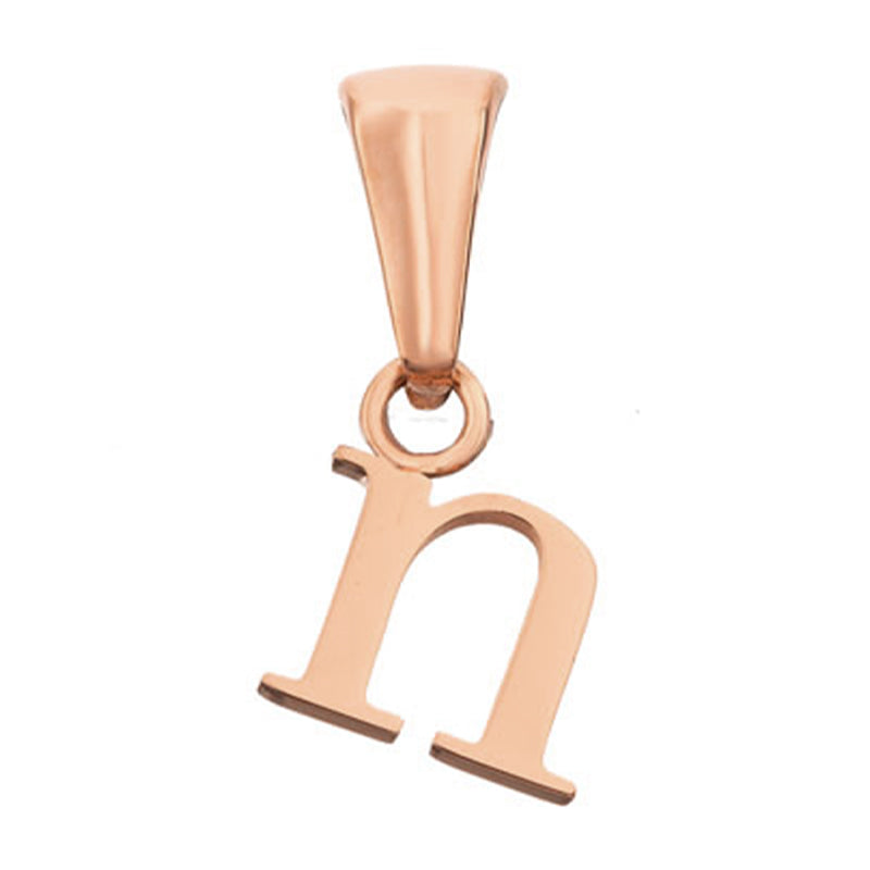 Lowercase Initial Pendant (Rose Gold)