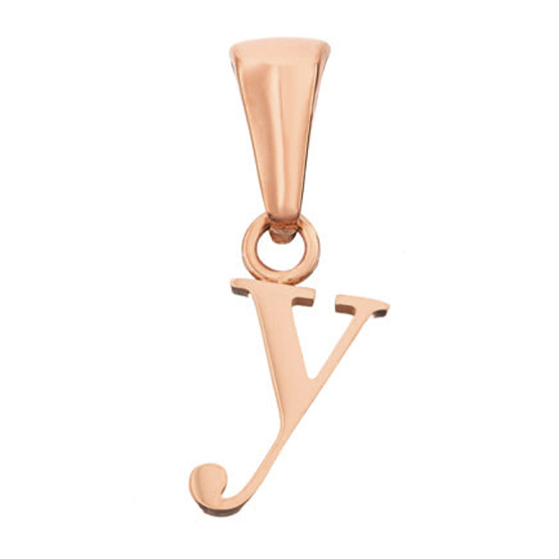 Lowercase Initial Pendant (Rose Gold)