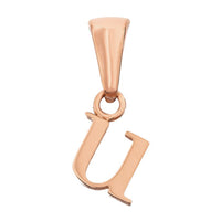 Lowercase Initial Pendant (Rose Gold)