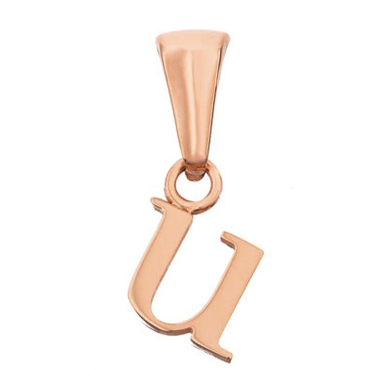 Lowercase Initial Pendant (Rose Gold)