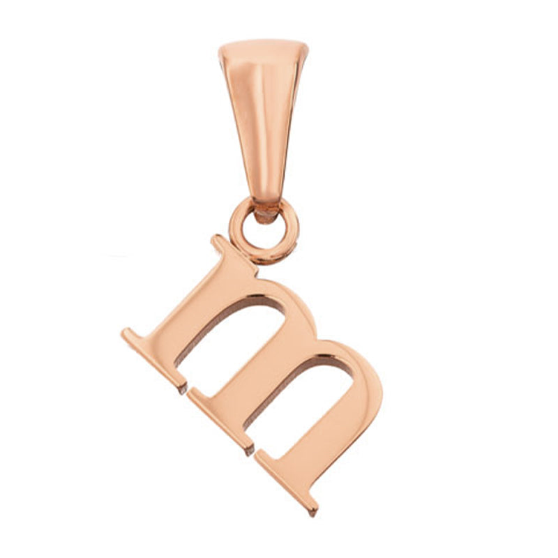 Lowercase Initial Pendant (Rose Gold)