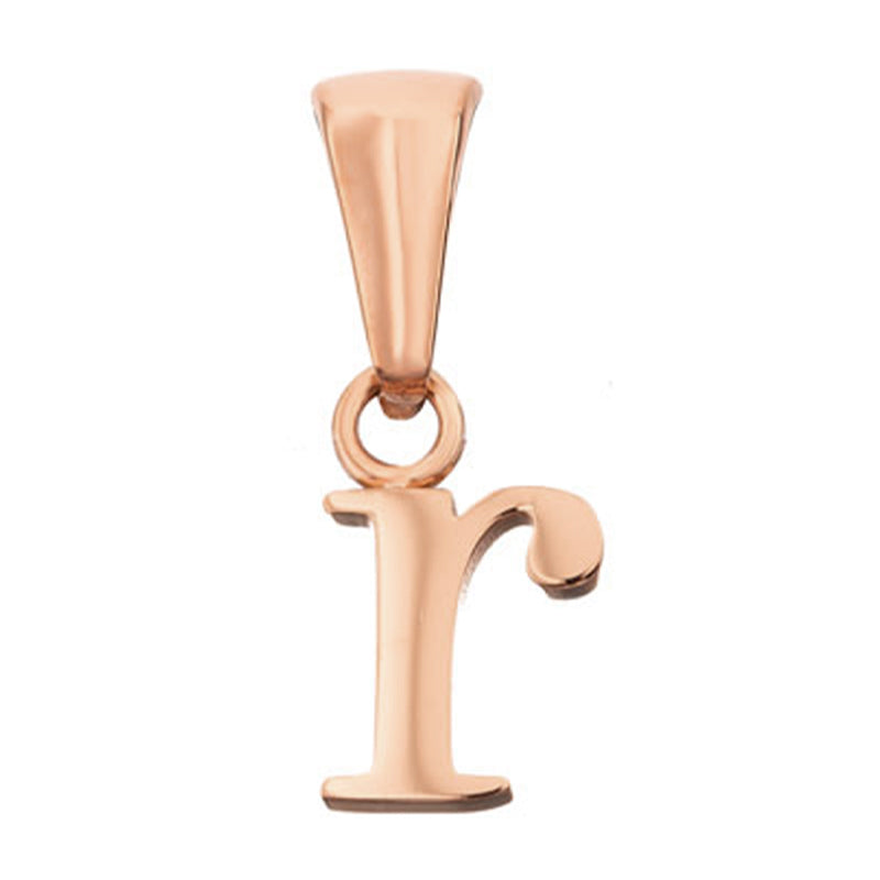 Lowercase Initial Pendant (Rose Gold)