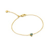 Mini Heart Birthstone Bracelet (Gold)