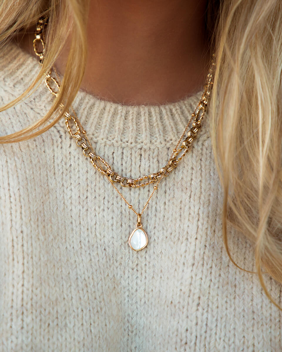 送税込【Abbott Lyon】Crystal Droplet Necklace RoseGold☆国発 送税込【Abbott Lyon】Crystal Droplet Necklace RoseGold☆国発