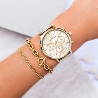 Small Figaro Chain Bracelet (Gold)