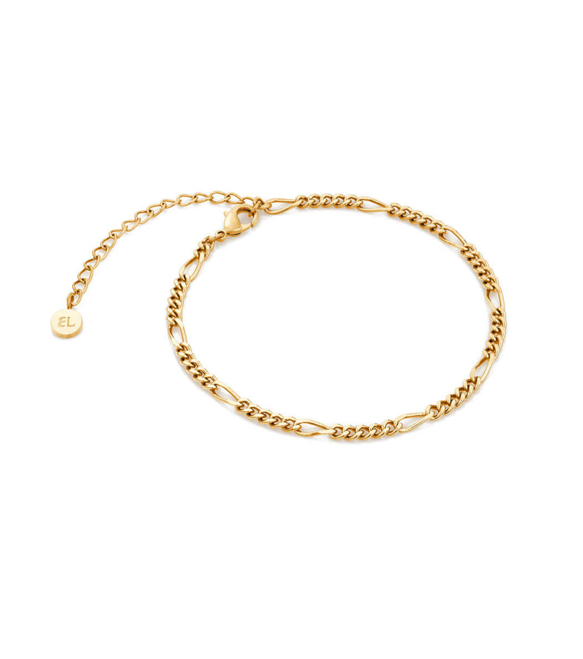 Small Figaro Chain Bracelet (Gold)