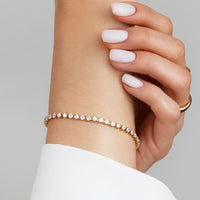 Monroe Bangle Watch & Crystal Bracelet Set (Gold)