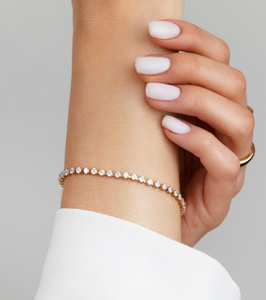 Monroe Bangle Watch & Crystal Bracelet Set (Gold)