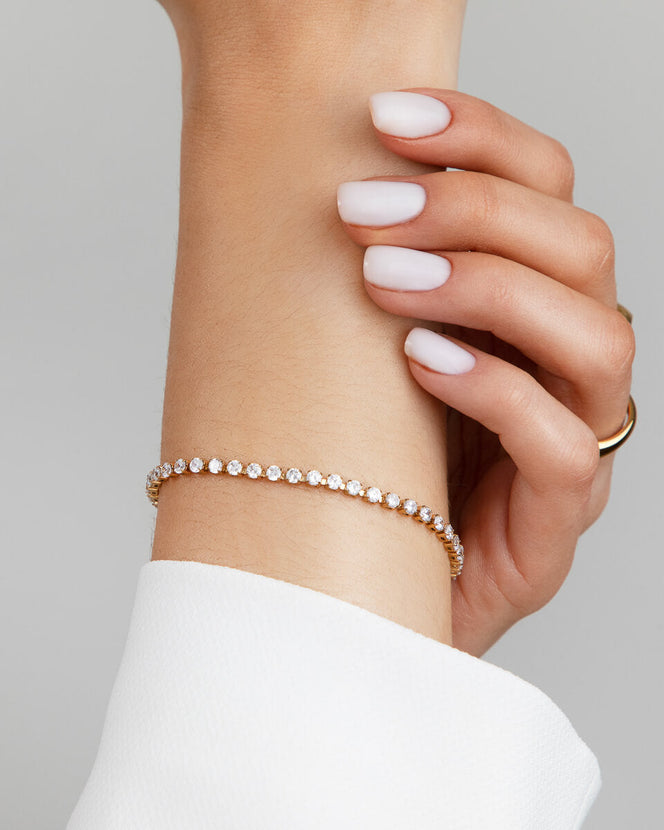 Monroe Bangle Watch & Crystal Bracelet Set (Gold)