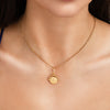 Zodiac Coin Pendant Necklace (Gold)