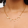 Spotlight Pavé Bubble Name Necklace (Gold)